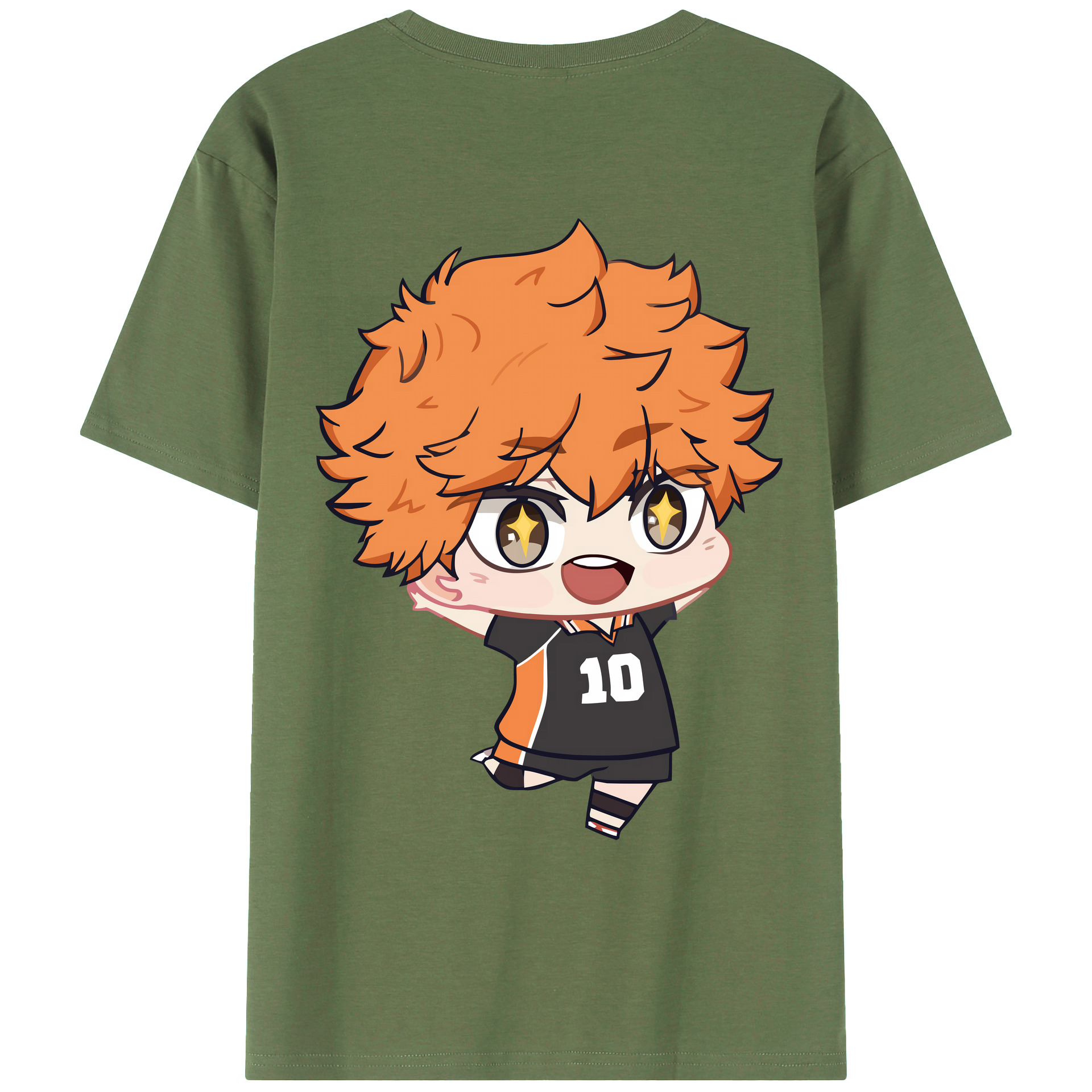 （画像用） ハイキュー!! Haikyu!! 綿100％ メンズ半袖Tシャツ（バックプリント） 通気性
